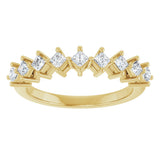 10K Gold Square Natural Diamond Nine-Stone Anniversary Band – 1/8–3/4 CTW - Yellow Gold - view 3