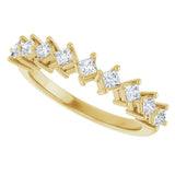 10K Gold Square Lab-Grown Diamond Nine-Stone Anniversary Band – 1/8–3/4 CTW - Yellow Gold - view 5