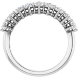 10K Gold Square Natural Diamond Nine-Stone Anniversary Band – 1/8–3/4 CTW - White Gold - view 2