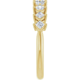 10K Gold Square Lab-Grown Diamond Nine-Stone Anniversary Band – 1/8–3/4 CTW - Yellow Gold - view 4