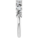 Platinum Round Natural Diamond Sculptural Anniversary Band – 1/4 CTW - view 4