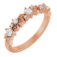 14K Gold Round Natural Diamond Sculptural Anniversary Band – 1/4 CTW - Rose Gold