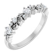 Platinum Round Lab-Grown Diamond Sculptural Anniversary Band – 2.7 mm Stones