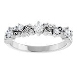 Platinum Round Natural Diamond Sculptural Anniversary Band – 1/4 CTW - view 3