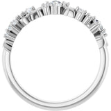 Platinum Round Natural Diamond Sculptural Anniversary Band – 1/4 CTW - view 2