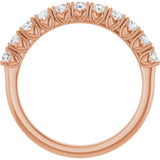 14K Gold Round Lab-Grown Diamond Eleven-Stone U-Prong Hidden Heart Anniversary Band – 1/5–5/8 CTW - Rose Gold - view 2