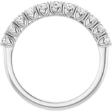 Platinum Round Natural Diamond Eleven-Stone U-Prong Hidden Heart Anniversary Band – .04–1/3 CTW - view 2