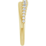 14K Gold Round Lab-Grown Diamond Graduated Anniversary Band – 3/8 CTW - Yellow Gold - view 4