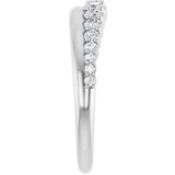Platinum Round Lab-Grown Diamond Graduated Anniversary Band – 3/8 CTW - view 4