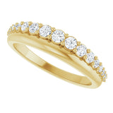 14K Gold Round Natural Diamond Graduated Anniversary Band – 3/8 CTW - Yellow Gold - view 5