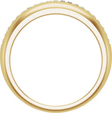 14K Gold Straight Baguette Natural Diamond Anniversary Band – 1/2 CTW - Yellow Gold - view 2