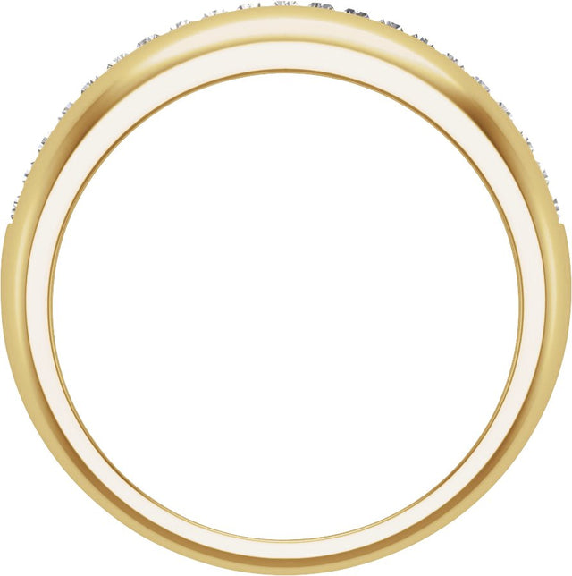 14K Gold Straight Baguette Natural Diamond Anniversary Band – 1/2 CTW - Yellow Gold - view 2