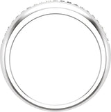 14K Gold Straight Baguette Natural Diamond Anniversary Band – 1/2 CTW - White Gold - view 2