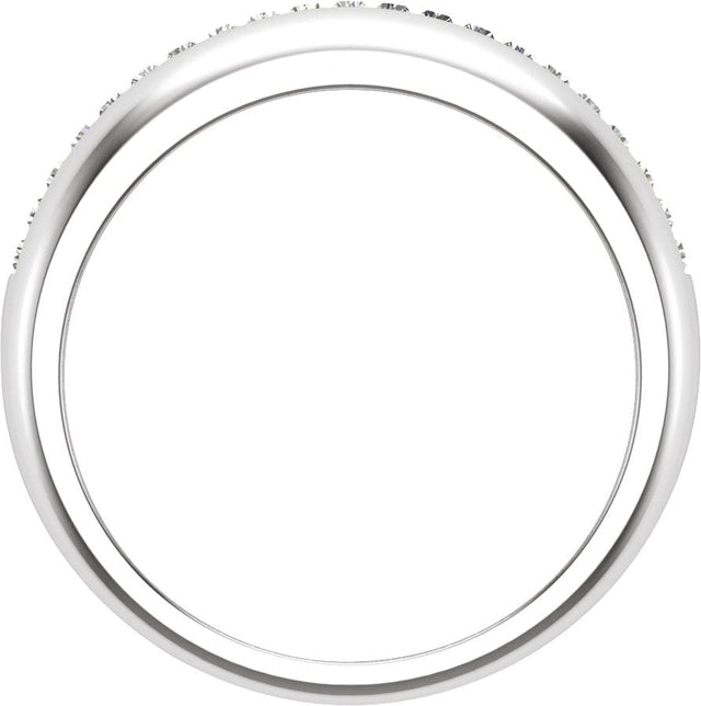 14K Gold Straight Baguette Natural Diamond Anniversary Band – 1/2 CTW - White Gold - view 2