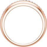 14K Gold Straight Baguette Natural Diamond Anniversary Band – 1/2 CTW - Rose Gold - view 2