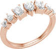 14K Gold Pear Lab-Grown Diamond Multi-Shape Anniversary Band – 9/10 CTW - Rose Gold