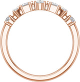 14K Gold Pear Lab-Grown Diamond Multi-Shape Anniversary Band – 9/10 CTW - Rose Gold - view 2