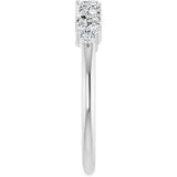 Platinum Pear Natural Diamond Cluster Anniversary Band – 1/4 CTW - view 4