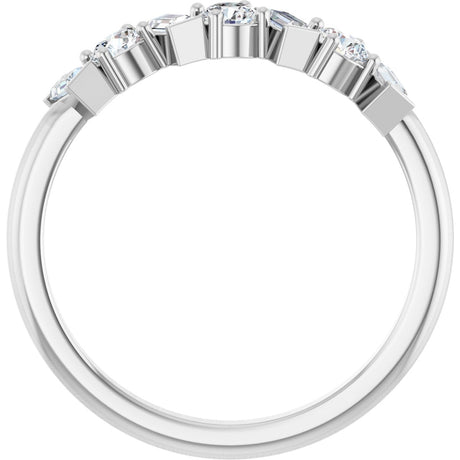 Platinum Round Lab-Grown Diamond Multi-Shape Anniversary Band – 1/2 CTW - view 2