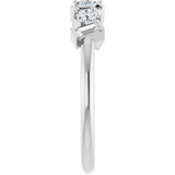 14K Gold Round Lab-Grown Diamond Multi-Shape Anniversary Band – 1/2 CTW - White Gold - view 4