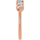 14K Gold Round Natural Diamond Multi-Shape Anniversary Band – 1/2 CTW - Rose Gold - view 4