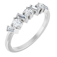 Platinum Round Lab-Grown Diamond Multi-Shape Anniversary Band – 1/2 CTW