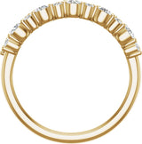 14K Gold Round Lab-Grown Diamond Anniversary Band – 1 1/6 CTW - Yellow Gold - view 2