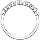 14K Gold Round Lab-Grown Diamond Anniversary Band – 1 1/6 CTW - White Gold - view 2