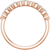 14K Gold Round Lab-Grown Diamond Anniversary Band – 1 1/6 CTW - Rose Gold - view 2