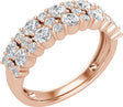 14K Gold Round Lab-Grown Diamond Anniversary Band – 1 1/6 CTW - Rose Gold