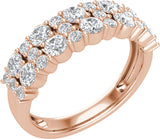 14K Gold Round Lab-Grown Diamond Anniversary Band – 1 1/6 CTW - Rose Gold