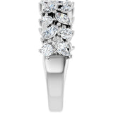 14K Gold Marquise Lab-Grown Diamond Anniversary Band – 1 1/3 CTW - White Gold - view 4