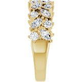 14K Gold Round Natural Diamond Anniversary Band – 1 1/3 CTW - Yellow Gold - view 4