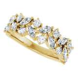 14K Gold Round Natural Diamond Anniversary Band – 1 1/3 CTW - Yellow Gold - view 5