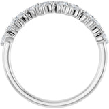 14K Gold Pear Lab-Grown Diamond Cluster Anniversary Band – 5/8 CTW - White Gold - view 2