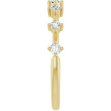 14K Gold Round Natural Diamond Seven-Stone Anniversary Band – 1/4–1/2 CTW - Yellow Gold - view 4