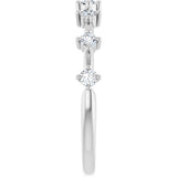 14K Gold Round Lab-Grown Diamond Seven-Stone Anniversary Band – 1/4–1/2 CTW - White Gold - view 4
