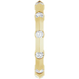 14K Gold Round Lab-Grown Diamond Channel-Set Knife Eternity Band – 2.3 mm Stones - Yellow Gold - view 4