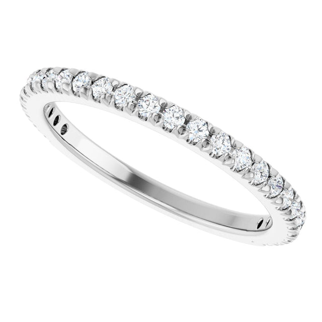 Platinum Round Lab-Grown Diamond French-Set Anniversary Band – 1/3–1 CTW - view 5