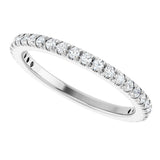 Platinum Round Natural Diamond French-Set Anniversary Band – 1/3–1 CTW - view 5