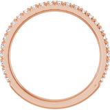 14K Gold Round Lab-Grown Diamond French-Set Anniversary Band – 1/3–1 CTW - Rose Gold - view 2