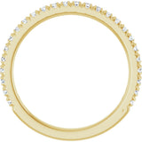 14K Gold Round Lab-Grown Diamond French-Set Anniversary Band – 1/3–1 CTW - Yellow Gold - view 2