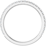 14K Gold Round Lab-Grown Diamond French-Set Anniversary Band – 1/3–1 CTW - White Gold - view 2