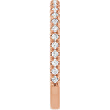 14K Gold Round Lab-Grown Diamond French-Set Anniversary Band – 1/3–1 CTW - Rose Gold - view 4