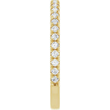 14K Gold Round Lab-Grown Diamond French-Set Anniversary Band – 1/3–1 CTW - Yellow Gold - view 4