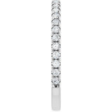 Platinum Round Lab-Grown Diamond French-Set Anniversary Band – 1/3–1 CTW - view 4