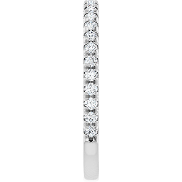Platinum Round Lab-Grown Diamond French-Set Anniversary Band – 1/3–1 CTW - view 4