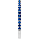 Platinum Round Natural Blue Sapphire French-Set Anniversary Band - view 4
