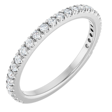 Platinum Round Lab-Grown Diamond French-Set Anniversary Band – 1/3–1 CTW