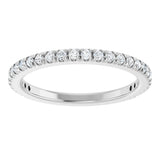 Platinum Round Lab-Grown Diamond French-Set Anniversary Band – 1/3–1 CTW - view 3